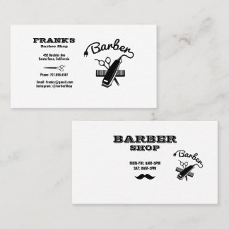 Barber-Stylist-Schere Barber-Shop-Visitenkarte Visitenkarte