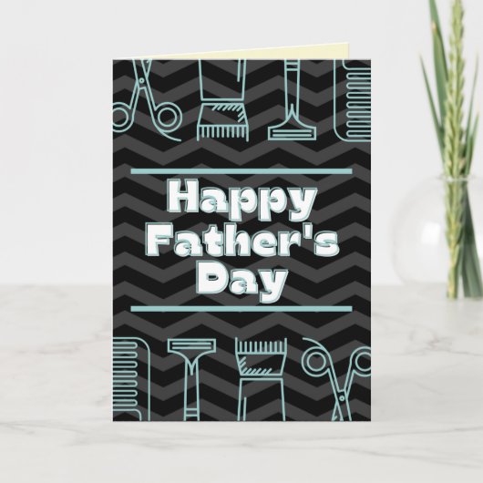 Barber Themed Happy Vatertag Card Karte (Vorderseite)