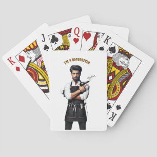 *Barber-Themed Playing Card Spielkarten