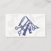 Barber Tools Blue Tint Terminierungskarte Terminkarte (Vorderseite)