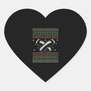 Barber Ugly Christmas Sweater Xmas Herz-Aufkleber