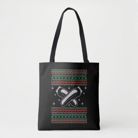 Barber Ugly Christmas Sweater Xmas Tasche (Vorderseite)