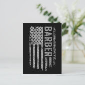 Barber USA Flag abgenutztes Design Postkarte (Stehend Vorderseite)