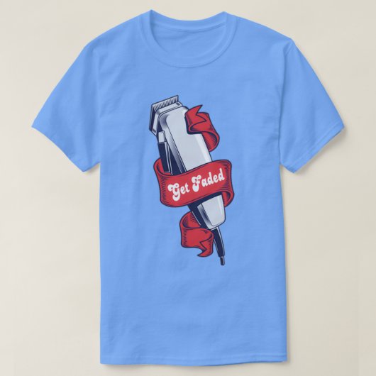 Barber verblassen Vintag T-Shirt (Design vorne)