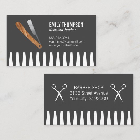 Barber Visitenkarte (Vorne/Hinten)