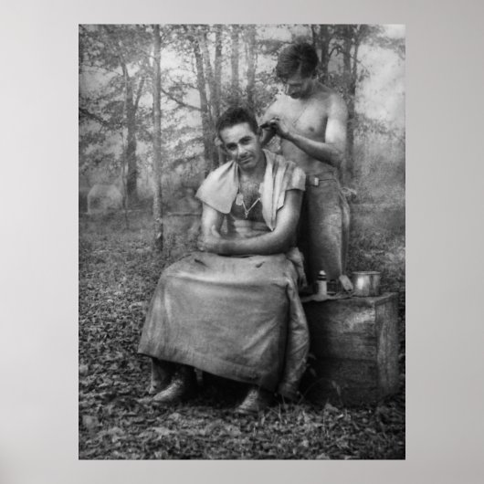 Barber - Zweiter Weltkrieg - GI Haircut Poster (Vorne)