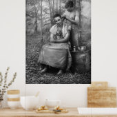 Barber - Zweiter Weltkrieg - GI Haircut Poster (Küche)