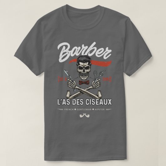 Barberbart Barber Beard Ace Schere Shop Haar T-Shirt (Design vorne)