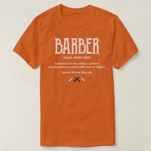 Barberdefinitionsbarren T-Shirt (Design vorne)