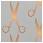 Barberhaarsalon Goldschere graues Muster Stoff (Nahaufnahme)