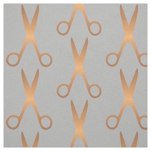 Barberhaarsalon Goldschere graues Muster Stoff (Muster)