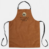 Barbername Sable Leather Gold Monogramm Schürze