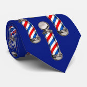Barberpole auf Blau Krawatte (Gerollt)
