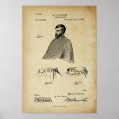Barber's Cape Antique Patent Poster Old Look (Vorne)