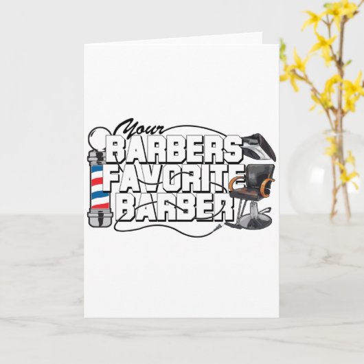 Barbers Favorite Barber Karte (Gelbe Blume)