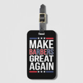 Barbers für Trump 2024 wieder zu großen Barrieren  Gepäckanhänger (Vorderseite Vertikal)