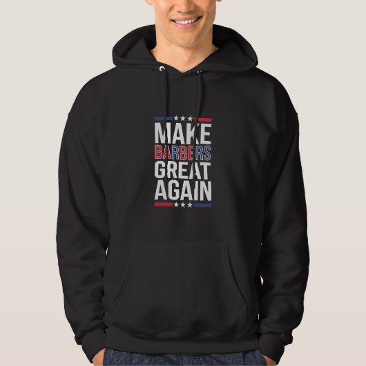 Barbers für Trump 2024 wieder zu großen Barrieren  Hoodie (Vorderseite)