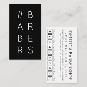 #BARBERS Hashtag Loyalitätskarte Treuekarte