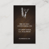 Barbers Poll | Scheren Comb-Logo Visitenkarte (Rückseite)