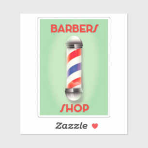 Barbers Shop Vintages Pole-Zeichen Aufkleber