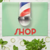 Barbers Shop Vintages Pole-Zeichen Geschirrtuch (Gefaltet)