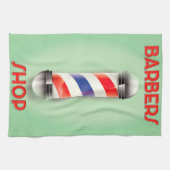 Barbers Shop Vintages Pole-Zeichen Geschirrtuch (Horizontal)