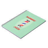 Barbers Shop Vintages Pole-Zeichen Notizblock (Linke Seite)