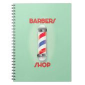 Barbers Shop Vintages Pole-Zeichen Notizblock (Vorderseite)