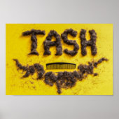 Barbers Tash-Symbol aus Haar Poster (Vorne)