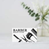 Barbers Tools formen Visitenkarten Visitenkarte (Stehend Vorderseite)