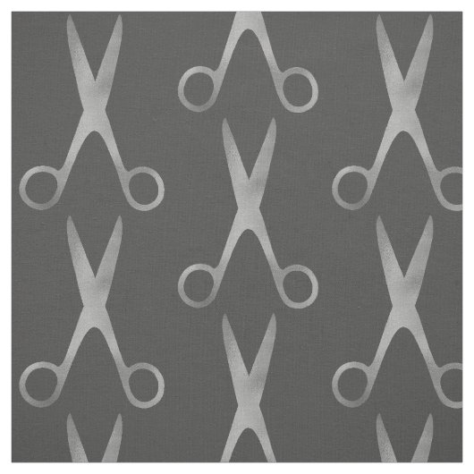 Barbersalon Silberschere dunkelgraues Muster Stoff (Muster)