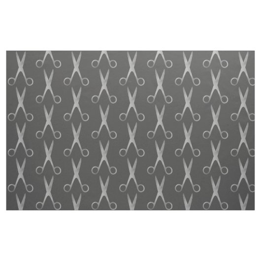 Barbersalon Silberschere dunkelgraues Muster Stoff (Fat Quarter (45,7 x 55,9 cm))
