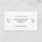 Barberschere | Blaue Streifen Terminkarte (Rückseite)