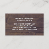 Barberschere | Holzrahmen Visitenkarte (Rückseite)