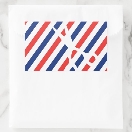 Barberschere Rechteckiger Aufkleber (Tasche)