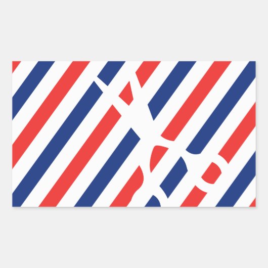 Barberschere Rechteckiger Aufkleber (Vorderseite)