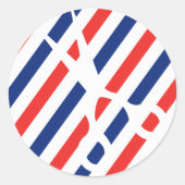 Barberschere Runder Aufkleber (Vorderseite)