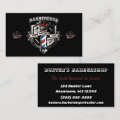 Barbershandel Schild und Krone Visitenkarte (Vorne/Hinten)