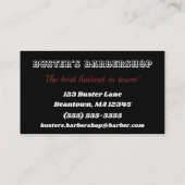 Barbershandel Schild und Krone Visitenkarte (Rückseite)