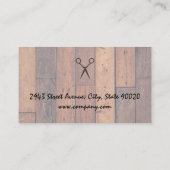 Barbershop Abzeichen | Holzkarten Visitenkarte (Rückseite)