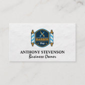 Barbershop Abzeichen | Visitenkarte Holzkarten (Vorderseite)
