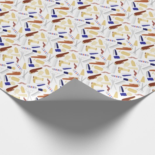 Barbershop Barber Clippers Pole Tools Geschenk Geschenkpapier (Ecke)