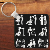 Barbershop Barber & Haarstylist Saloon Routine Schlüsselanhänger (Vorderseite)