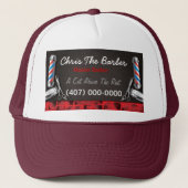 Barbershop Barber Pol und Clippers Trucker Hat Truckerkappe (Vorderseite)