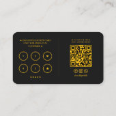 Barbershop Barber Pole Loyalty Yellow Black Visitenkarte (Rückseite)