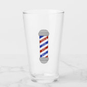 Barbershop Barber Pole Parts Cup Glas (Vorderseite)