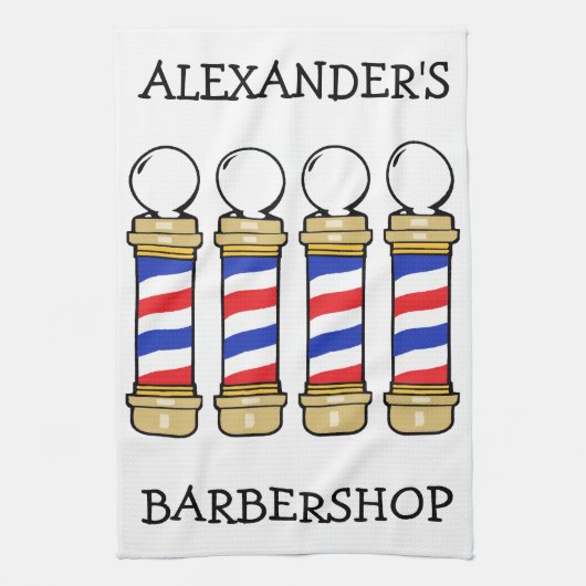 Barbershop Barber Poles Bar Handtuch personalisier (Vertikal)