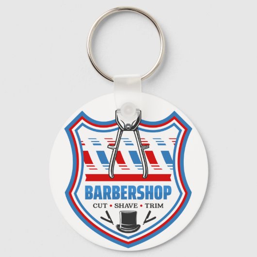 Barbershop Barber Schlüsselanhänger (Vorderseite)