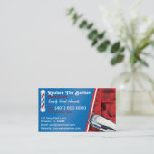 Barbershop Barber (Stollen und Kappenholz) Visitenkarte (Stehend Vorderseite)