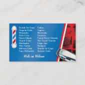 Barbershop Barber (Stollen und Kappenholz) Visitenkarte (Rückseite)